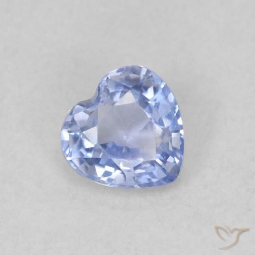 0.30ct 天然 パステルブルー サファイア, 心臓, VS