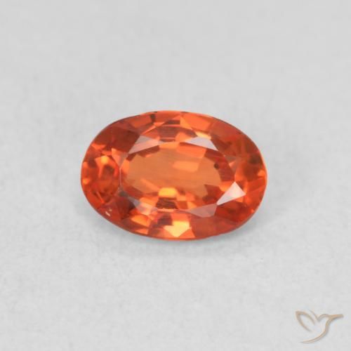 0.51ct 天然 ウォームオレンジ サファイア, 楕円形, VVS-VS