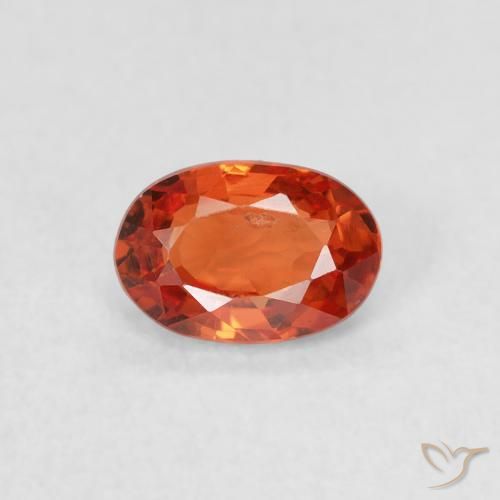 0.63ct 天然 ファイアオレンジ サファイア, 楕円形, VS