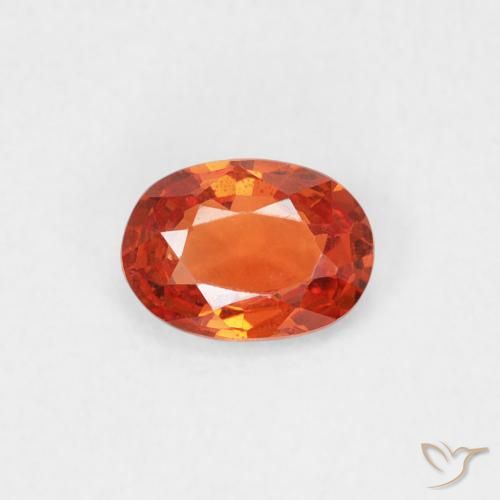 0.50ct 天然 ウォームオレンジ サファイア, 楕円形, VS