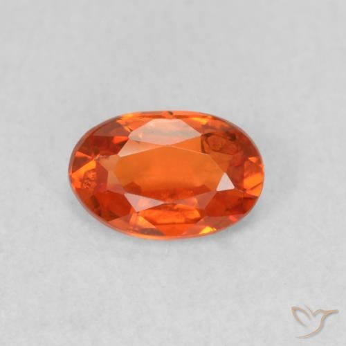 0.51ct 天然 ミディアムオレンジ サファイア, 楕円形, VS