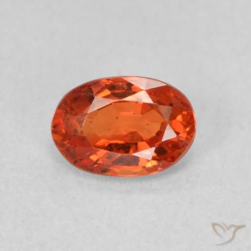 0.73ct 天然 ウォームオレンジ サファイア, 楕円形, VS