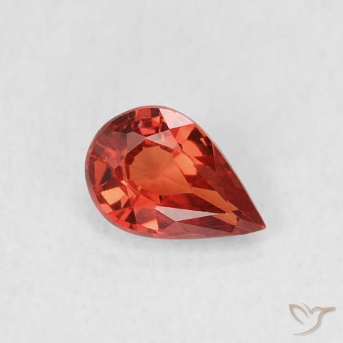 0.51ct 天然 濃い赤 サファイア, 洋梨の形, VVS-VS