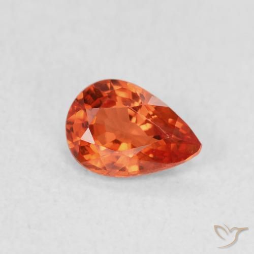 0.47ct 天然 濃い赤 サファイア, 洋梨の形, VVS-VS