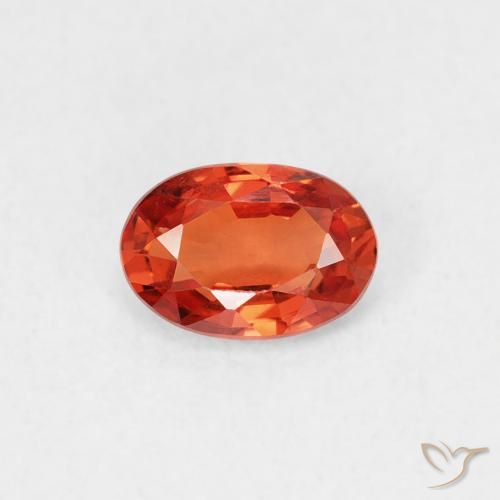 0.51ct 天然 ミディアムオレンジ サファイア, 楕円形, VVS-VS