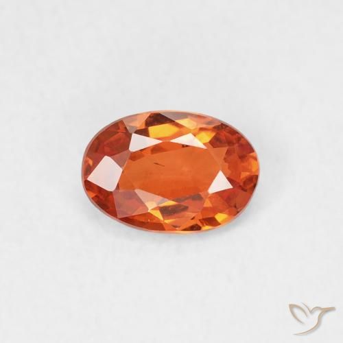 0.52ct 天然 アンバーオレンジ サファイア, 楕円形, VVS-VS