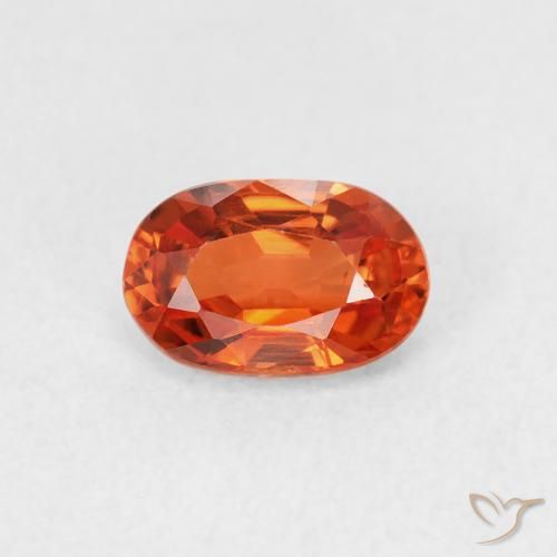 0.71ct 天然 赤みがかったオレンジ サファイア, 楕円形, VVS