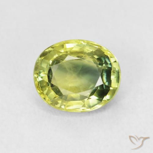 2.00ct 天然 Medium Light Green サファイア, 楕円形, VVS-VS
