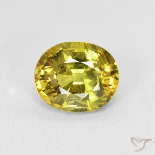 2.31ct 天然 ミディアムイエロー サファイア, 楕円形, VVS-VS
