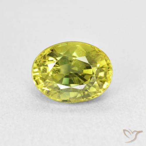 2.93ct 天然 ミディアムイエロー サファイア, 楕円形, VVS-VS