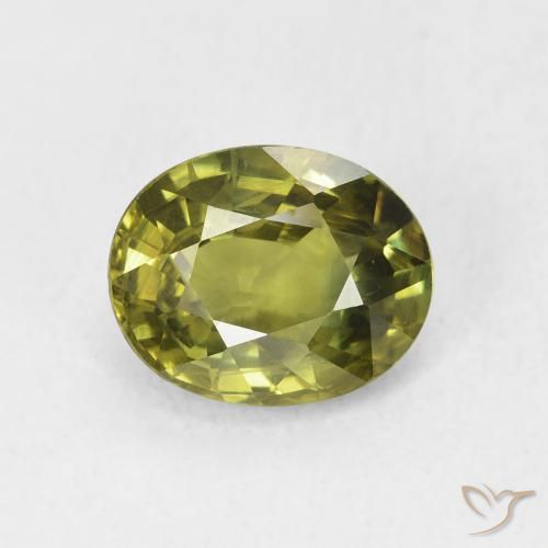 2.25ct 天然 ダークグリーン サファイア, 楕円形, VVS-VS
