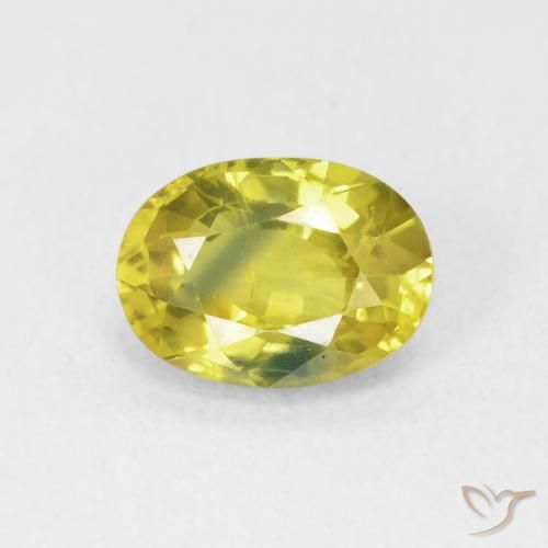 2.71ct 天然 ミディアムイエロー サファイア, 楕円形, VS