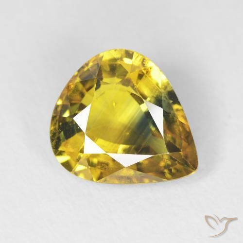 3.39ct 天然 濃いゴールデンブラウン サファイア, 洋梨の形, VS