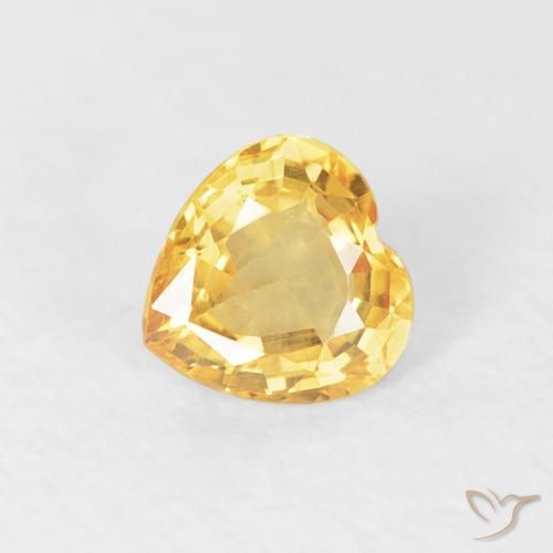 0.48ct 天然 ゴールドオレンジ サファイア, 心臓, VS