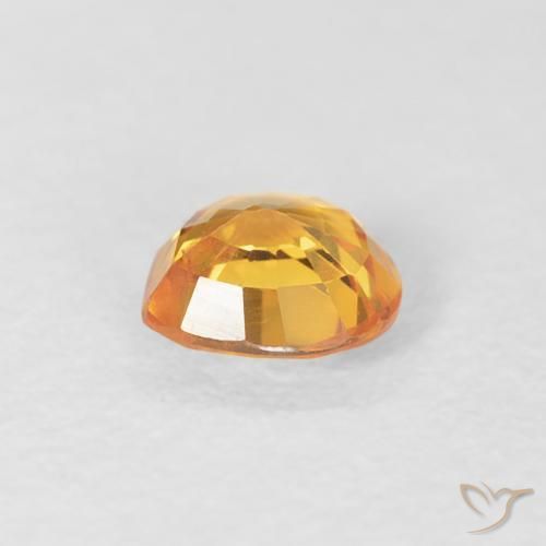 4.34ct, オレンジサファイア オーバルシェイプ ルース, GIA