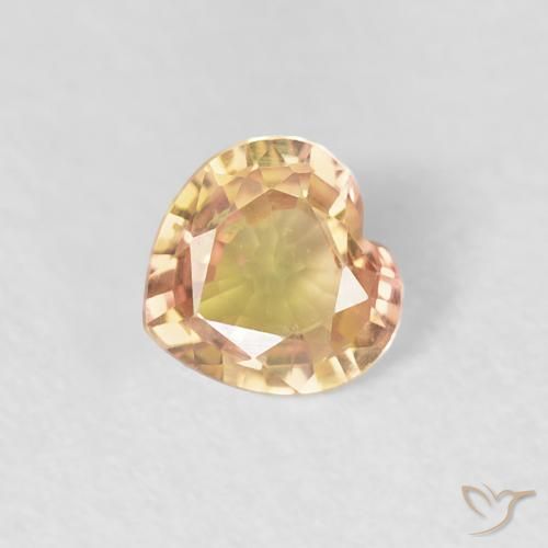 0.33ct 天然 マルチカラー サファイア, 心臓, VVS-VS