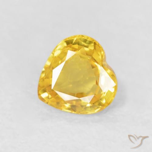 0.48ct 天然 ゴールドオレンジ サファイア, 心臓, VVS-VS