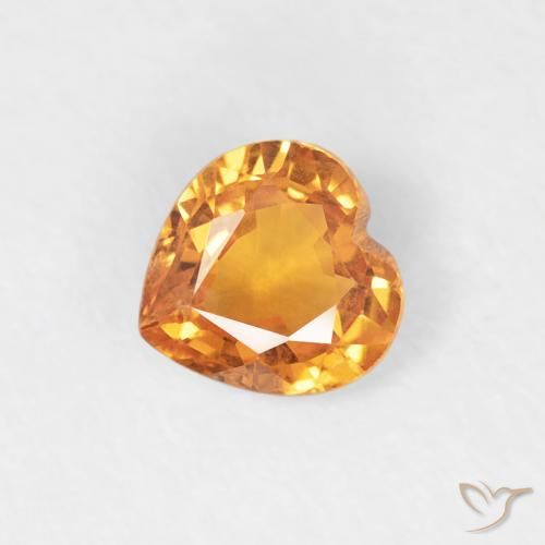 0.40ct 天然 アプリコットオレンジ サファイア, 心臓, VS