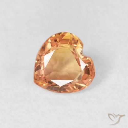 0.43ct 天然 タイガーオレンジ サファイア, 心臓, VS
