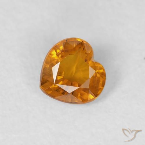 0.36ct 天然 アプリコットオレンジ サファイア, 心臓, VS