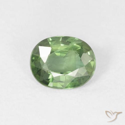 0.70ct 天然 ディープグリーン サファイア, 楕円形, VS