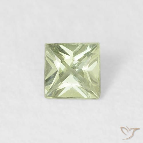 0.14ct 天然 ミディアムグリーン サファイア, 四角形, VVS-VS