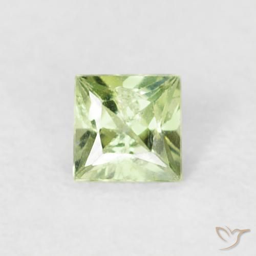 0.19ct 天然 ミディアムグリーン サファイア, 四角形, VS