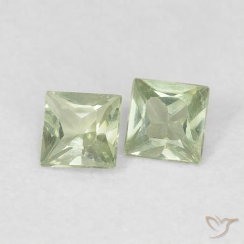 Shop natural 0.34ct 薄いライムグリーン サファイア gems, 四角形, from タンザニア at GemSelect. In stock, global shipping!