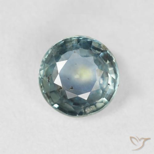 0.85ct 天然 ティール サファイア, ラウンド, VS-SI