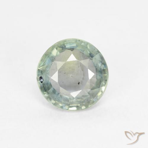 0.59ct 天然 ミディアムグリーン サファイア, ラウンド, VS