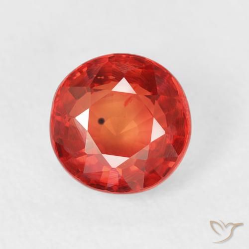 1.13ct 天然 濃い赤 サファイア, ラウンド, VS
