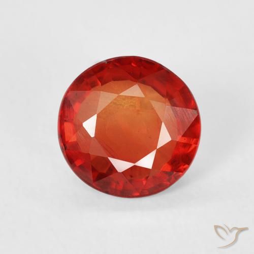 0.77ct 天然 明るい赤 サファイア, ラウンド, VS