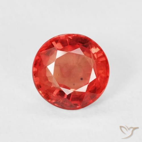0.78ct 天然 明るい赤 サファイア, ラウンド, VS