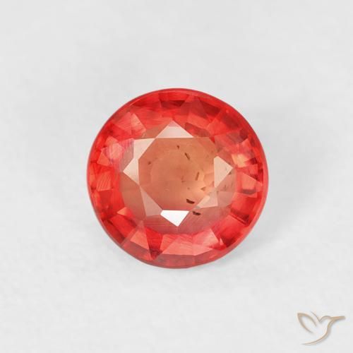 0.61ct 天然 明るい赤 サファイア, ラウンド, VS