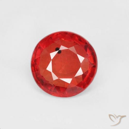 0.73ct 天然 明るい赤 サファイア, ラウンド, VS
