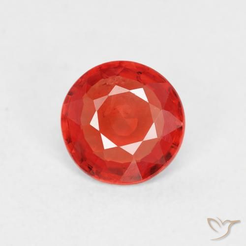 0.51ct 天然 明るい赤 サファイア, ラウンド, VS