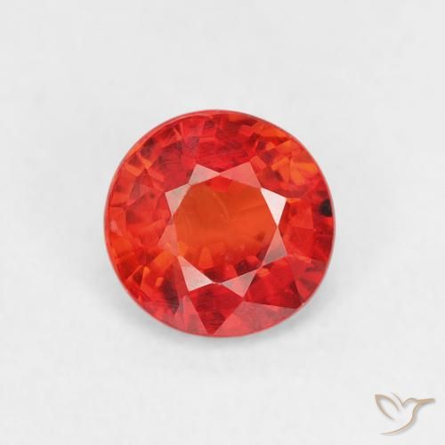 0.78ct 天然 明るい赤 サファイア, ラウンド, VVS-VS