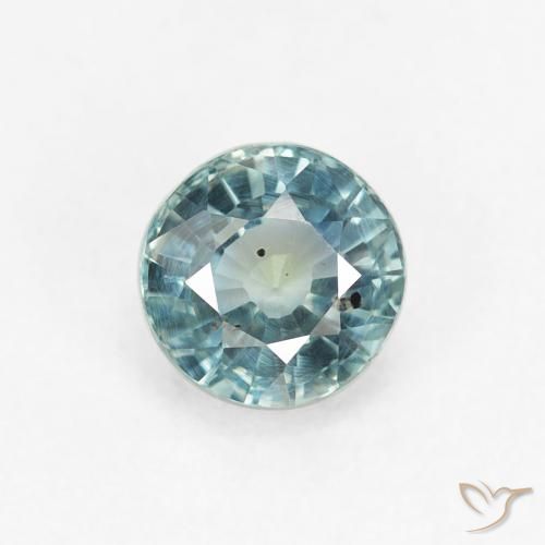 0.85ct 天然 とても薄いブルー サファイア, ラウンド, VS