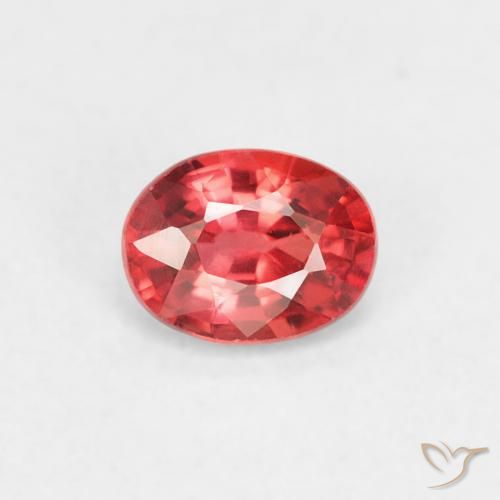 0.41ct 天然 ミディアムレッド サファイア, 楕円形, VVS
