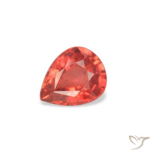 0.42ct 天然 濃い赤 サファイア, 洋梨の形, VS