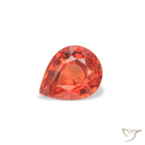 0.46ct 天然 濃い赤 サファイア, 洋梨の形, VS