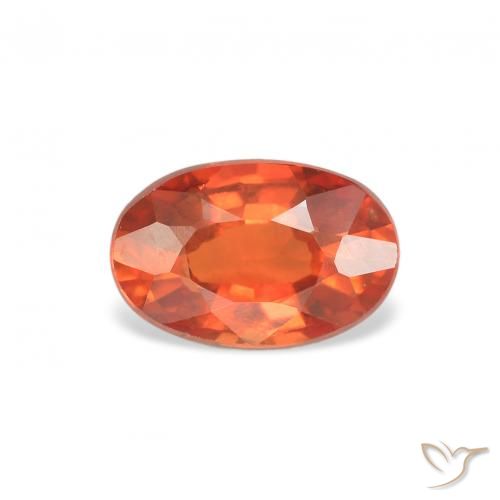 0.70ct 天然 ファイアオレンジ サファイア, 楕円形, VS