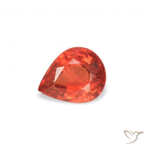 0.46ct 天然 ミディアムレッド サファイア, 洋梨の形, VS