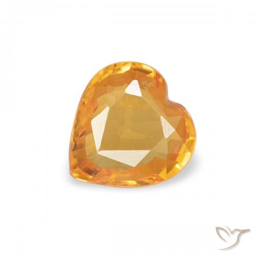 0.37ct 天然 ゴールド サファイア, 心臓, VVS