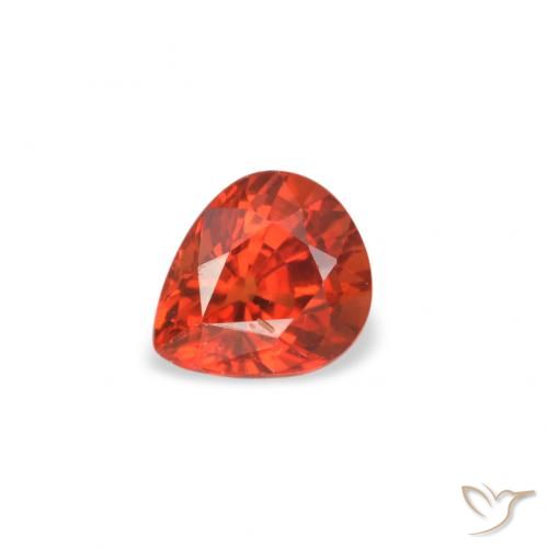0.45ct 天然 明るいクリムゾンレッド サファイア, 洋梨の形, VVS-VS