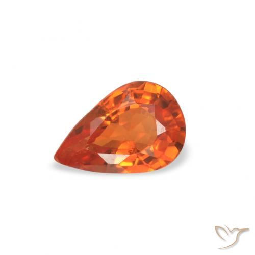 0.46ct 天然 濃い赤 サファイア, 洋梨の形, VVS-VS