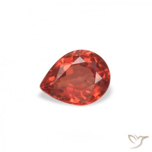 0.45ct 天然 明るいクリムゾンレッド サファイア, 洋梨の形, VVS-VS
