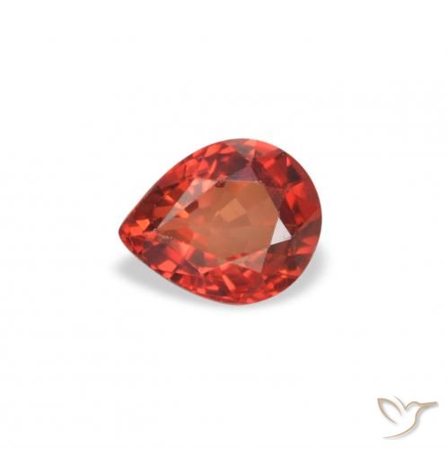 0.42ct 天然 明るい赤 サファイア, 洋梨の形, VVS-VS