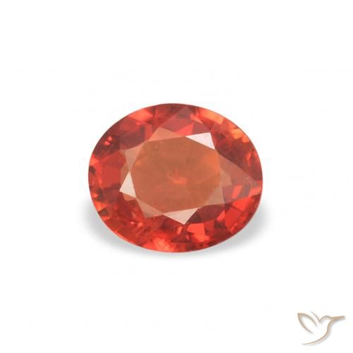 0.36ct 天然 ウォームオレンジ サファイア, 楕円形, VS