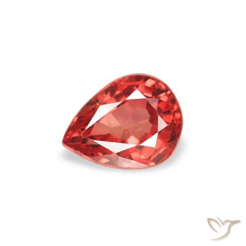 0.43ct 天然 ミディアムレッド サファイア, 洋梨の形, VS